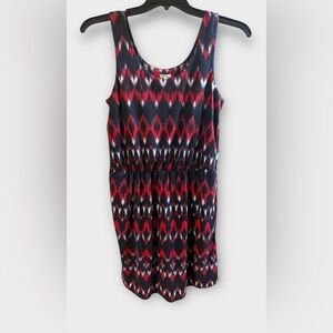 Sonoma Red and Black Patterned Dress